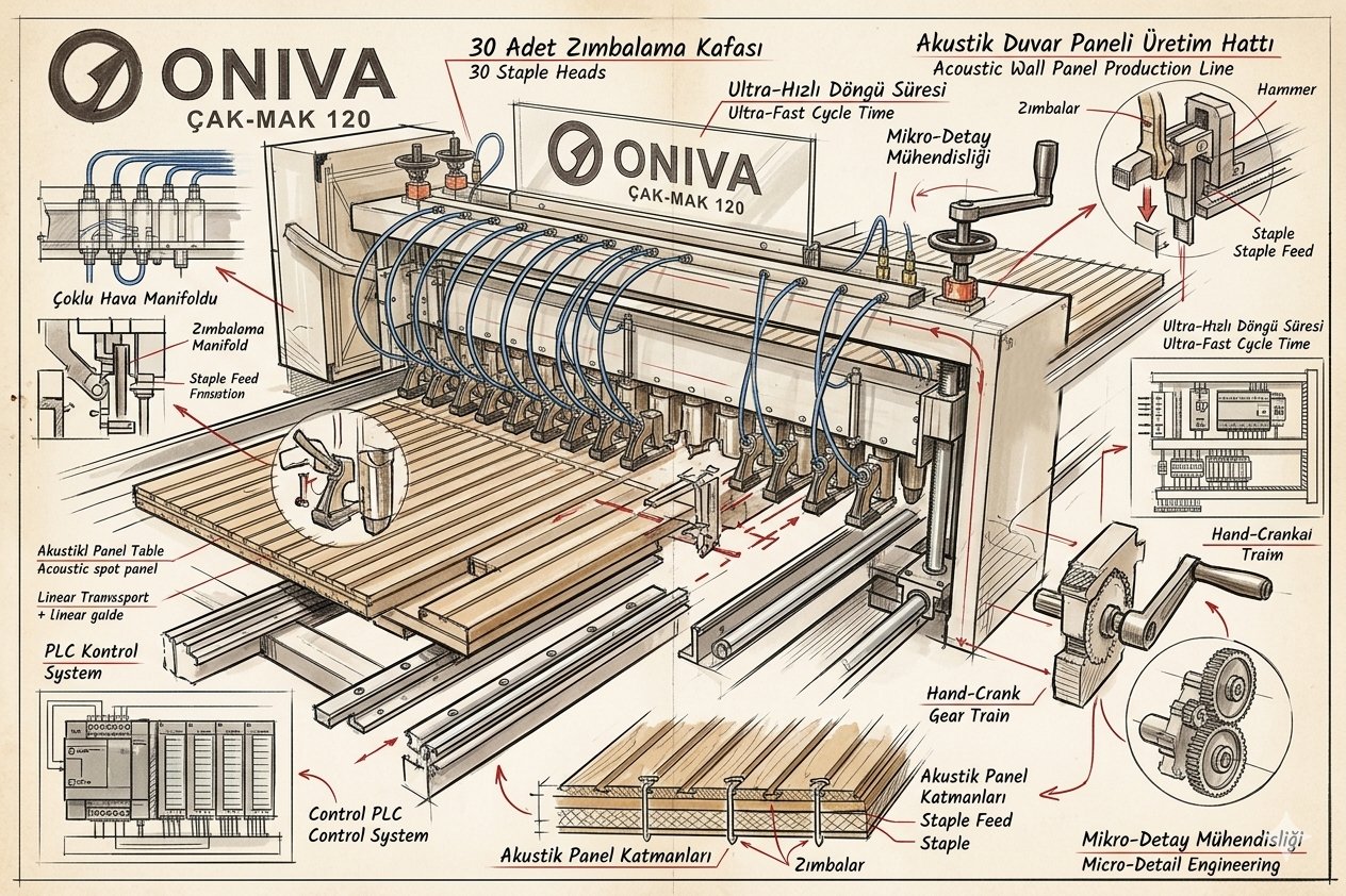 ONİVA ÇAK-MAK 120 Zımbalama Makinesi teknik görünüm